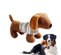 Jouet pour chiens grincer des morsures - jouet de chiot de teckel doux avec effet sonore | Cheveux de lapin et coton PP Chewtoy | Auto-intermédiaire et dentition des jouets pour animaux de co