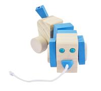 Jouet pour chiot à ramper - Chien à tirer, rouler doux, chemin de ligne simple, ami d'activité lumineux | Compagnon interactif pour l'apprentissage précoce, pièce de jeu de mouvement amusante pour