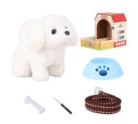 Jouet pour Chiot Marchant pour Tout-Petit, Chien électrique, Barking Pet électrométrique, Electronic Interactive Walking Barkking Tail regardant Les Animaux d'animaux avec Corde pour, Enfant