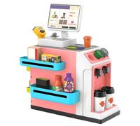 Jouet pour comptoir de Courses pour - Grand Magasin de Jeu de rôle de 41 cm, comptoir de Caisse de Jeu de rôle avec Billets de Banque | Kit de Rouleaux de Caisse d'enregistrement, Facile à