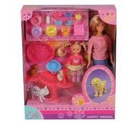 Steffi Love Poupée Happy Animals 2 29 cm pour enfants Rose