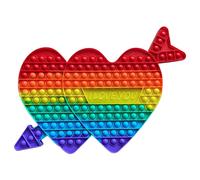 Jouet pour enfants en forme de coeur et de bulle arc-en-ciel, autisme sensoriel, Anti-stress, Anti-Stress, Anti-stress