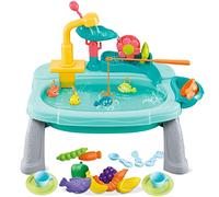 Jouet pour évier de Cuisine Play Kitchen Sink Toys Lave-Vaisselle Jouant avec Un Robinet électrique amélioré Faire Semblant de Jouer des Jouets pour Enfants Piscine Flottante Jouets de pêche