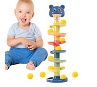 Jouet pour Faire Tomber la Balle - Rampe pour Boules Multicouches, Tour rotative Drop and Go, Jouet pour pour l'apprentissage précoce avec des balles en ABS Lumineuses et des Pistes empilables