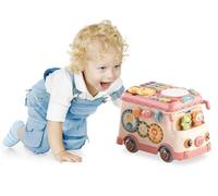 Jouet pour fille de 1 à 2 ans : jouet Montessori à partir de 1 an, jouet multifonction pour bébé avec musique/lumière/téléphone, cadeaux d'anniversaire pour filles de 1 à 2 ans