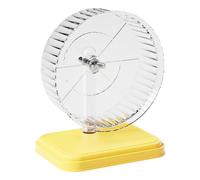 Jouet pour hamster - Silencieux et durable - Avec double support - Courseur, roue d'entraînement pour petits animaux - Base stable, rotation lisse, ne glisse pas - Hamsters, gerbilles, souris, animaux