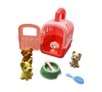 Jouet pour jeux de fiction pour chiens - Ensemble de simulation de créativité pour enfants, ensemble de cages pour le soin des chiots de 8 pièces, jeu de rôle éducatif pour transport d'animaux, kit de