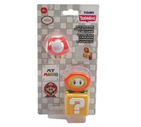 My Mario Jouets de Bain Gicleurs Super Champignon et Fleur de Feu, Jouet de Bain Bébé à Presser, Jeu d'eau Interactif Enfant, Jouet Éducatif Dès 2 Ans