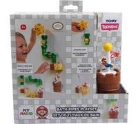 TOMY Jouet de bain Super Mario – Tuyaux, circuit d'eau à construire – Multicolore