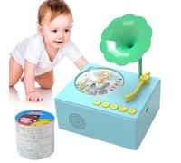 Jouet pour lecteur de phonographe - Gramophone portable, jouet pour phonographe à piles | Jouet d'éducation précoce pour raconter des contes avec 96 cartes | Boîte de lecture de musique pour e