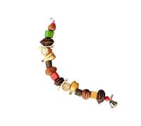 Jouet pour nourriture pour oiseaux 60 cm Perchoir en pour entretien | Épis de maïs en bois - Bloc de noix - Jouet naturel pour exploration, jeu, cage, aire de jeux, soulagement du stress