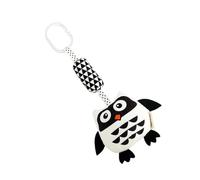 Jouet pour Nouveau-né, Hochets Suspendus Noirs et Blancs, Jouets de Siège de Voiture pour Berceau, Jouets en Peluche Doux avec Papier à Sonnerie, Hochet et Ventres Grinçants, (1)