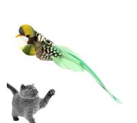 Jouet pour oiseau de chat - Jouet réaliste en plumes pour chat | Jouet en plumes de contrôle de corde | Baguette de rechange pour améliorer les réflexes et tuer l'ennui