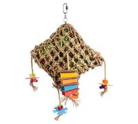 Jouet Pour Oiseau Flamant Rose En Papyrus Avec Un Filet Carré De 45 Cm