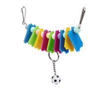 Jouet pour Oiseau, Jouet de Balançoire Suspendu en Plastique coloré en Fer pour Perroquet, à Mâcher, Accessoires de Cage, Sûr et Durable, Taille 7,48x3,74x1,57 Pouces