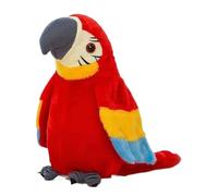 Jouet pour oiseau pour - Jouet parlant avec son - Figurine d'oiseau interactive en peluche - Perroquet à ailes animé, jouet réaliste pour animal de compagnie - Oiseau décoratif doux pour
