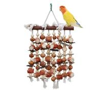 Jouet pour Oiseaux,45 Cm,à Mâcher,en Forme D'épis de Maïs Biomimétiques,Noix et de Fruits,Blocs de Bois pour Perroquets de Taille Moyenne a Grande,Aras,Amazones,Gris du Gabon,Cacatoès