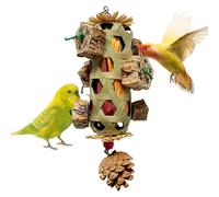 Jouet pour oiseaux | Accessoires de recherche de nourriture en bois pour animaux de compagnie, cage naturelle jouet pour perroquets - Pour pinsons, inséparables, cacatoès, cacatoès, intérieur