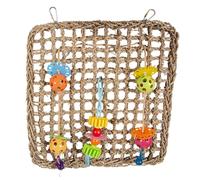 Jouet pour oiseaux avec filet d'escalade zostère Duvoplus Beige 41x37x5,5 cm