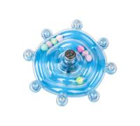 Jouet pour oiseaux avec roue, hochet interactif et jouet à mâcher pour perruches, calopsittes, inséparables (bleu)