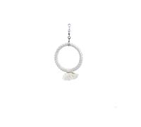 Jouet pour oiseaux corde 1 anneau en coton Nobby Pet Blanc 14 cm