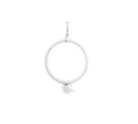 Jouet pour oiseaux corde anneaux en coton Nobby Pet Blanc 24 cm