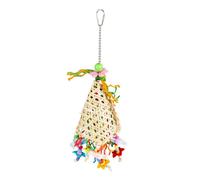 Jouet pour oiseaux cornet en bambou et étoiles minérales Duvoplus Forage Multicolore 13x13x33 cm