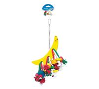 Jouet pour oiseaux Duvoplus Half A Moon With Rope & Colorful Cubes Multicolore 32x18x7 cm