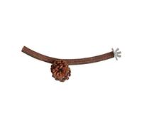 Jouet pour oiseaux en bois naturel avec support pour poncer un arbre de vigne, une pomme de pin, jouet à mâcher pour calopsittes, conures, perruches, perruches, perroquets