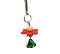 Jouet pour oiseaux en forme de fleur, résistant aux morsures, jouet à suspendre avec clochette, jouet décoratif pour perroquet à mâcher, explorer, se détendre