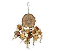 Jouet pour oiseaux engageant pour perroquets AfricanGreys Aras Cacatoès Favorisant l'activité Oiseau suspendu Bloc à mâcher Jouet pour cage