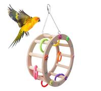 Jouet pour oiseaux - Grande roue - Petite balançoire pour cage - Jouet à mâcher pour oiseaux, jouet à bascule, accessoire de cage pour perroquet, moineau, perruche