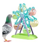 Jouet pour Oiseaux Grande Roue pour Perroquet - Perchoir Rotatif Et Mangeoire Interactive Oiseaux De Petite Et Moyenne Taille | Cage À Décorative en ABS avec Jeux Stimulant Le Cerveau | A