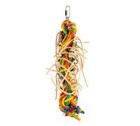 Jouet pour oiseaux herbe de mer, papier, bois Duvoplus Shreddy Pinata Multicolore 16x15x30 cm