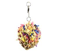Jouet pour oiseaux herbe de mer, papier et bois Duvoplus Shreddy Pinata Multicolore 8x12x23 cm