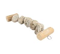Jouet pour oiseaux pendentif avec pierres de lave Duvoplus Multicolore 50x11x11 cm