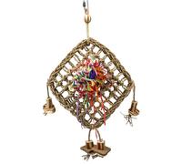 Jouet pour oiseaux pendentif coloré-carton & blocs de bois Duvoplus Multicolore 66x12,7x5 cm
