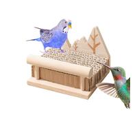 Jouet pour Oiseaux - Perchoir en Bois pour Perrochet,Accessoire Perche Naturelle pour Mâcher Ronger et Jeu | Accessoires De Perchoir pour Cage Intérieur Et