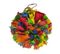 Jouet pour oiseaux pompon coloré de feuilles de maïs Duvoplus Multicolore 12,7x7,6x7,6 cm