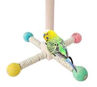 Jouet pour perche à oiseaux, cage rotative, support de perche, recherche interactive de nourriture, mâcher en bois pour shot, cockatiel conure canary Lovebird Pet Pigeon
