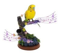 Jouet pour perroquet activé par le son - Oiseau parlant électrique avec perchoir de branche d'arbre et fonctions de stimulation, jouet électronique pour oiseau pour le placement de la décoration du bu