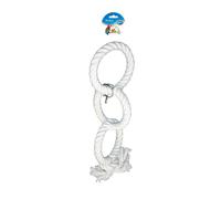 Jouet pour perroquet avec 3 anneaux Duvoplus Blanc 47,5x17x3 cm