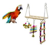 Jouet pour Perroquet Balançoire et Échelle en Bois pour Oiseaux | Jeu Suspendu, pour Grimper et Se Mouvoir, Accessoires de Cage, Adapté aux Perroquets et Oiseaux Volants