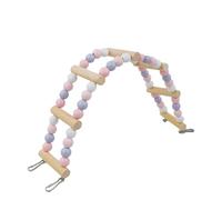 Jouet pour perroquet d'oiseau 70 x 7 cm à suspendre, jouet pour oiseaux, perles en bois, échelles en bois, échelles en bois, cages à oiseaux, accessoires pour petits et moyens perroquets, cacatoès