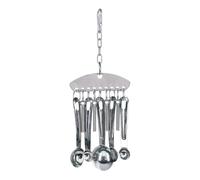 Jouet Pour Perroquet En Acier Inoxydable, Pendentif Cloche, Balançoire À Mâcher, Jouet Durable Pour Oiseaux De Taille Moyenne Et Grande - Jouets Éducatifs Et Divertissants Pour Oiseaux, Cuillère, Anne