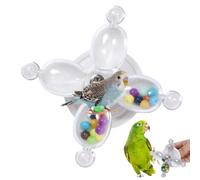 Jouet pour perroquet - Jouet rotatif pour perroquet - Hochet - Accessoires interactifs pour cage à oiseaux, outil à mâcher pour conures, aras, cacatoès gris africain