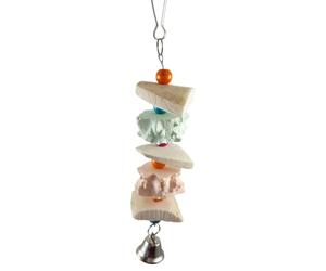 Jouet pour perruche, pierre à aiguiser naturelle, jouet à grignoter, accessoire pour cage pour animaux de compagnie pour poules, perruches, intérieur et extérieur, cour, balcon, jardin, aire de jeux