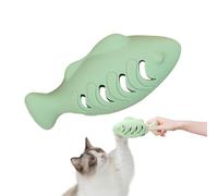 Jouet pour poisson pour chat - à chat en silicone peluche de 20 cm | à chat au design doux et sûr pour les morsures, jouet interactif flexible d'enrichissement, activité de nous