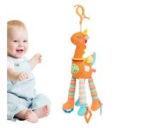 Jouet pour poussette - Jouet de lit pour enfant pour fille, figurine animale pour le développement visuel, anneau de dentition éducatif portable | Mignon hochet musical pour le sommeil de Neugebor