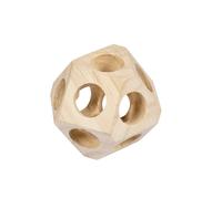 Jouet pour rongeurs balle de jeu en bois Duvoplus Beige 10x10x10 cm